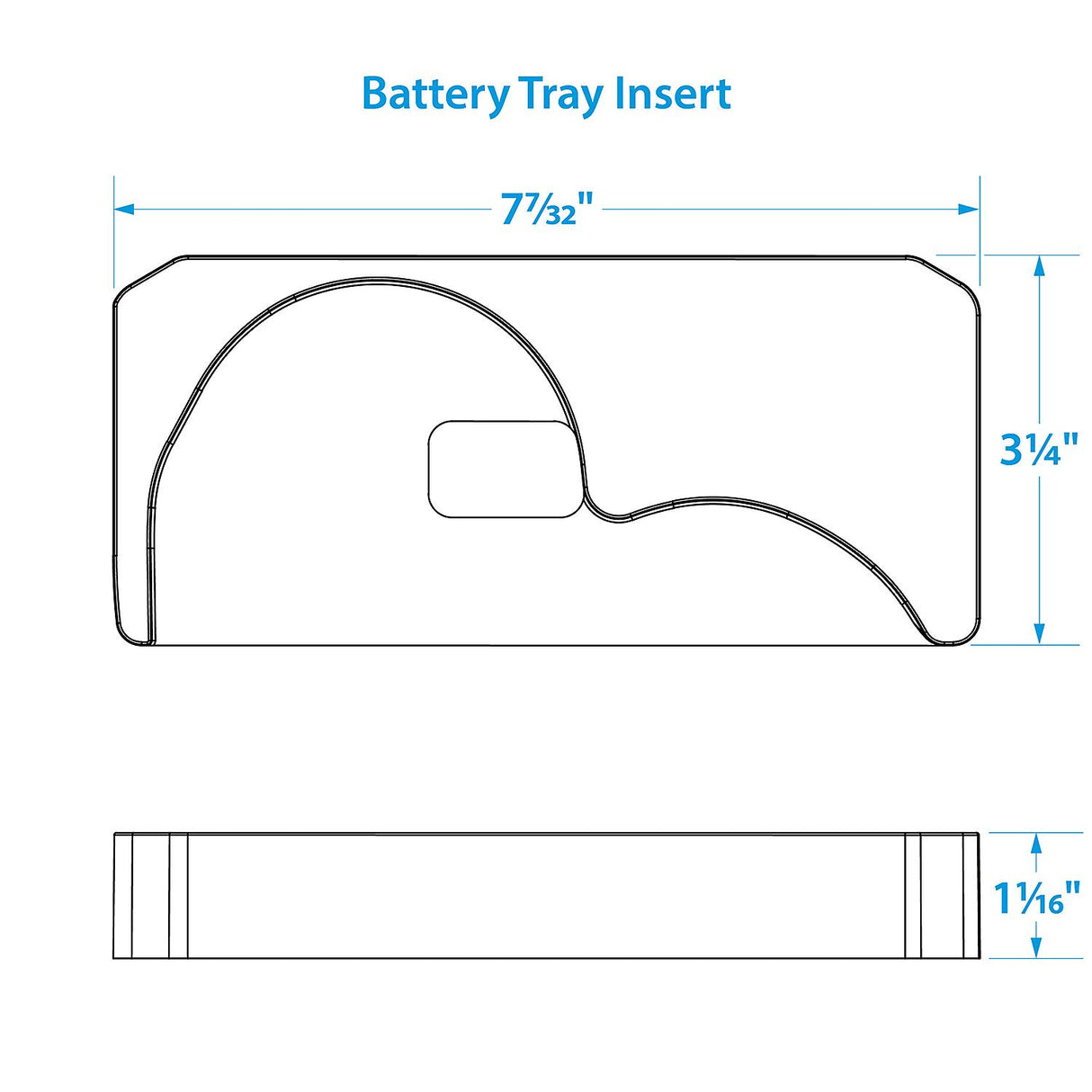Seachoice 21951 Battery Tray w/Strap for Optima Batteries, 24/cs