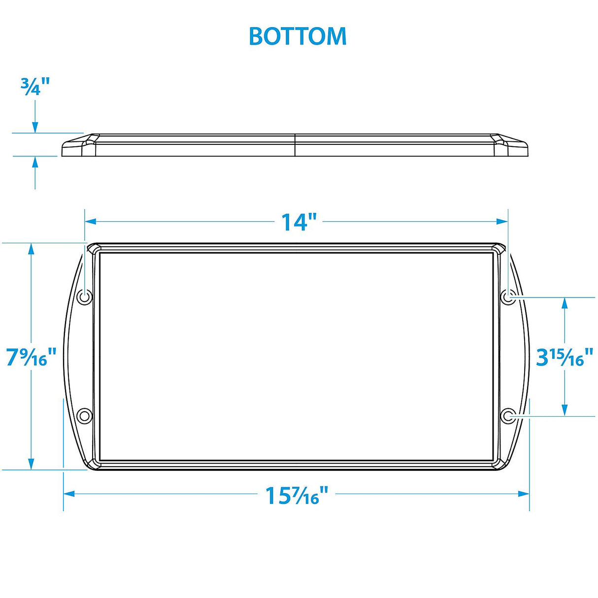 Seachoice Premium Battery Tray With Stainless Steel Hold Down Rods