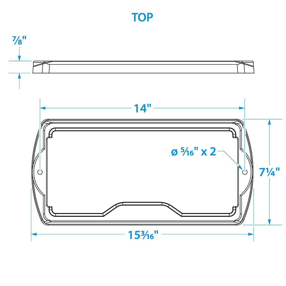 Seachoice Premium Battery Tray With Stainless Steel Hold Down Rods