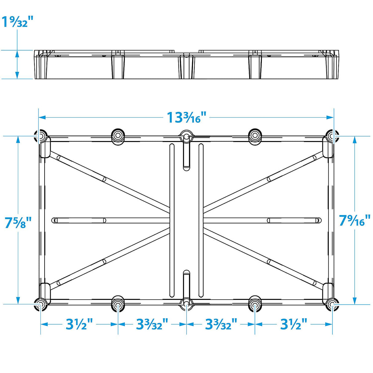 Seachoice 22013 Battery Tray w/Strap & Stainless-Steel Buckle, 24/cs