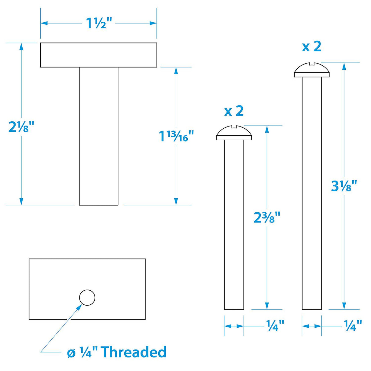 Seachoice Mounting Bolt and Isolator For Motorguide (Sold as Set of 4)