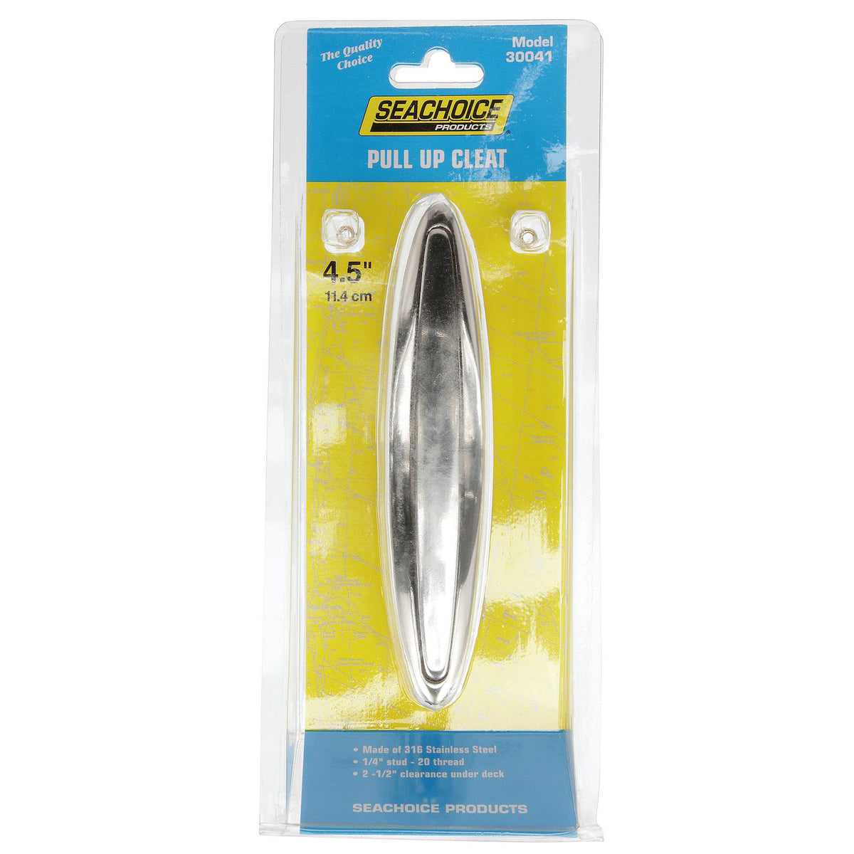 Seachoice Stainless Steel Pull Up Cleat With Studs