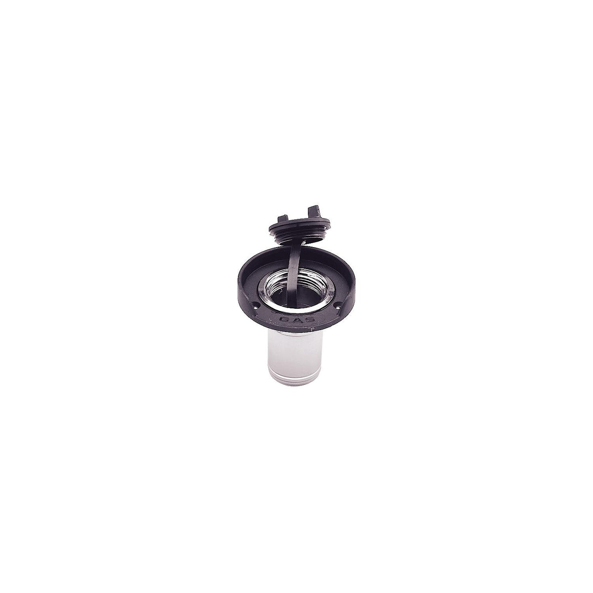 Seachoice Chrome Plated Zinc Gas Deck Fill With Cap (Strap Tether) For 1-1/2″ Hose