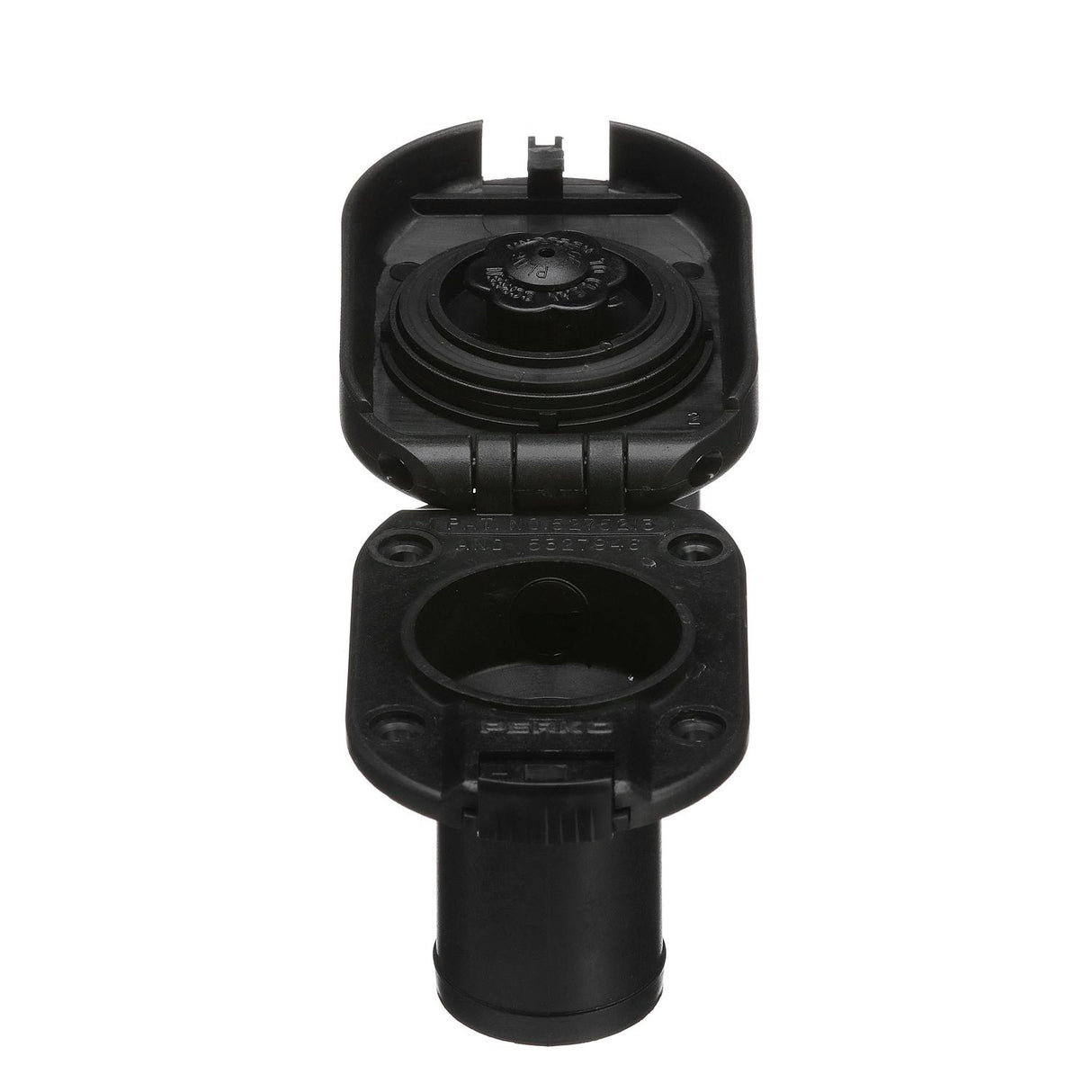 Seachoice Molded Plastic Gas Deck Fill With Vent and Cap (Hinge Flip Top) For 1-1/2" Hose