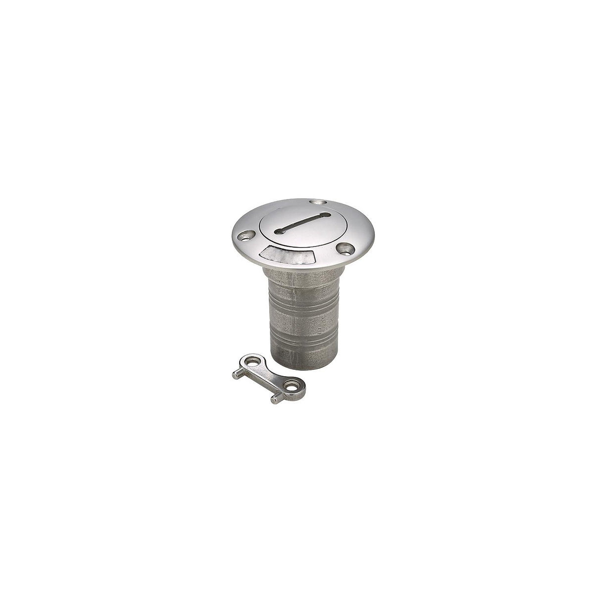 Seachoice Stainless Steel Deck Fill With Cap (Chain Tether) For 1-1/2" Hose