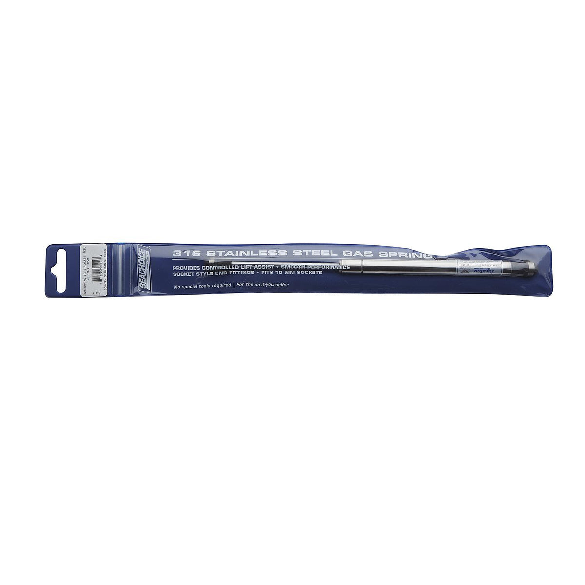 Seachoice 35211, 316 Stainless Steel Gas SpringCompressed: 8.1″, Extended 12″