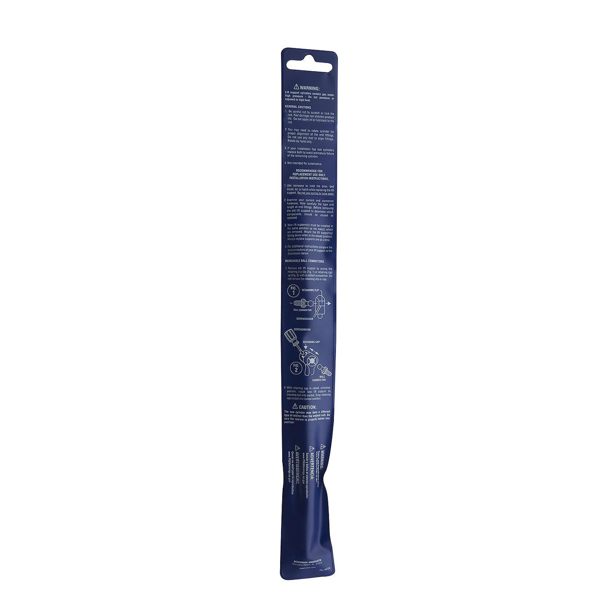 Seachoice 35233, 316 Stainless Steel Gas SpringCompressed: 10.2″, Extended 17.2″