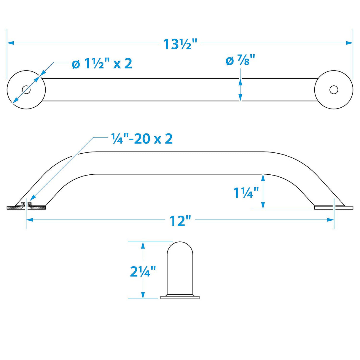 Seachoice 38301 Stainless Steel Hand Rail
