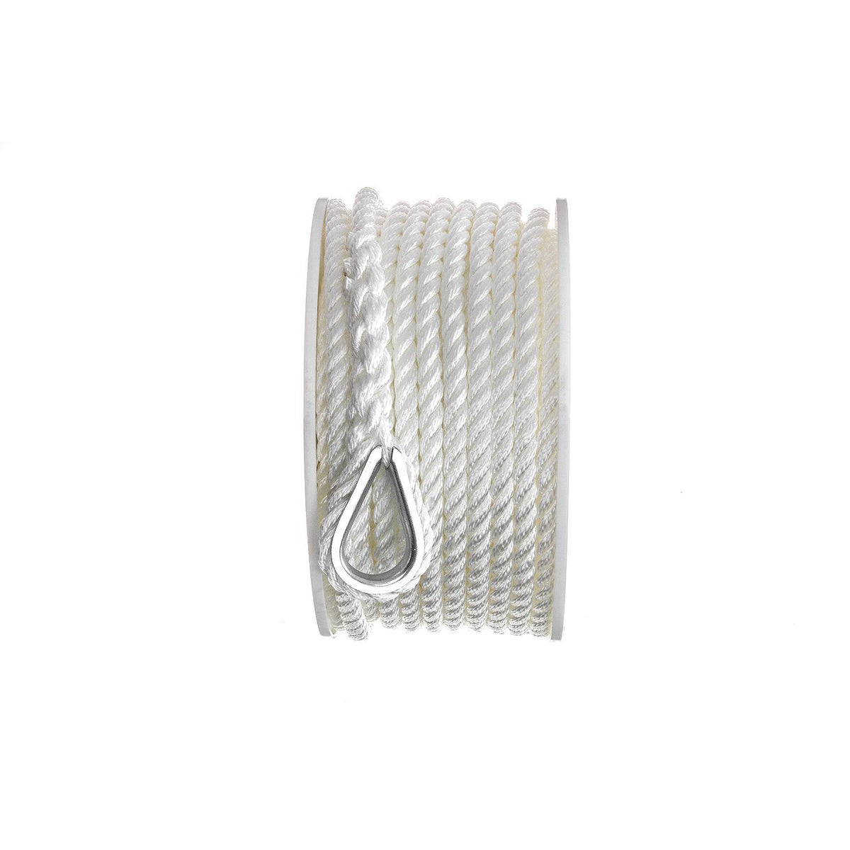 Seachoice 40711 3-Strand Twisted Nylon Anchor Line - White, 3/8″ x 100'