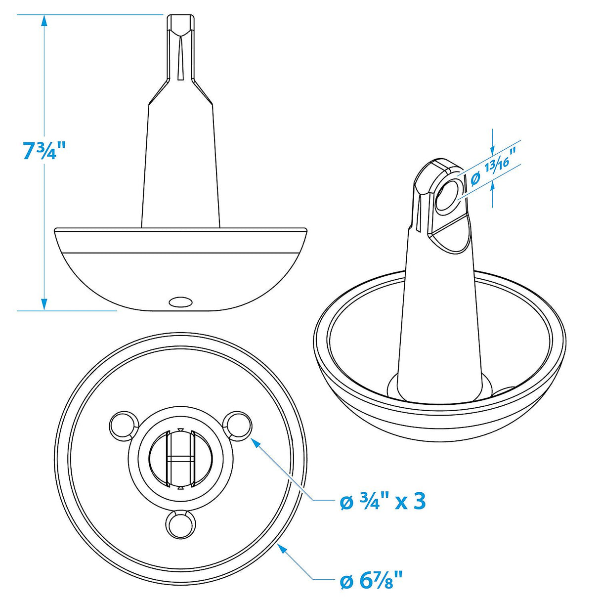 Seachoice Mushroom AnchorBlack Vinyl Coated / 8 lbs.