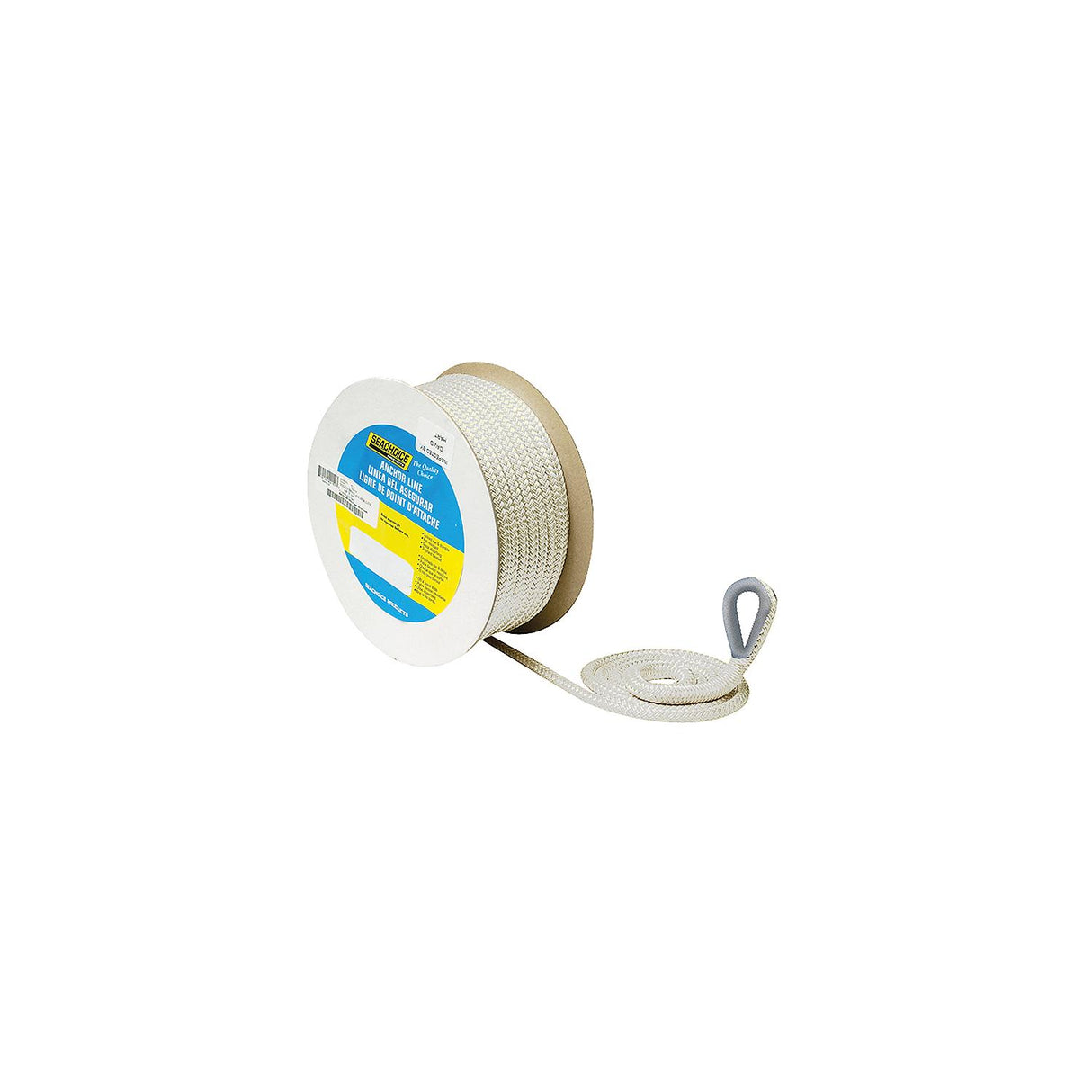 Seachoice Double Braid Nylon Anchor Line, White