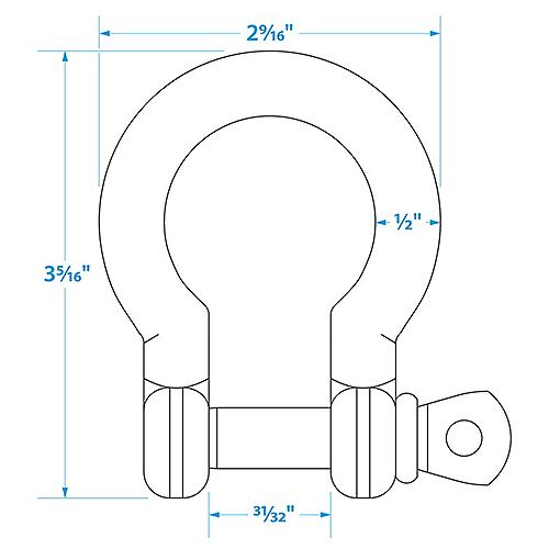 Seachoice Stainless Steel Anchor Shackle