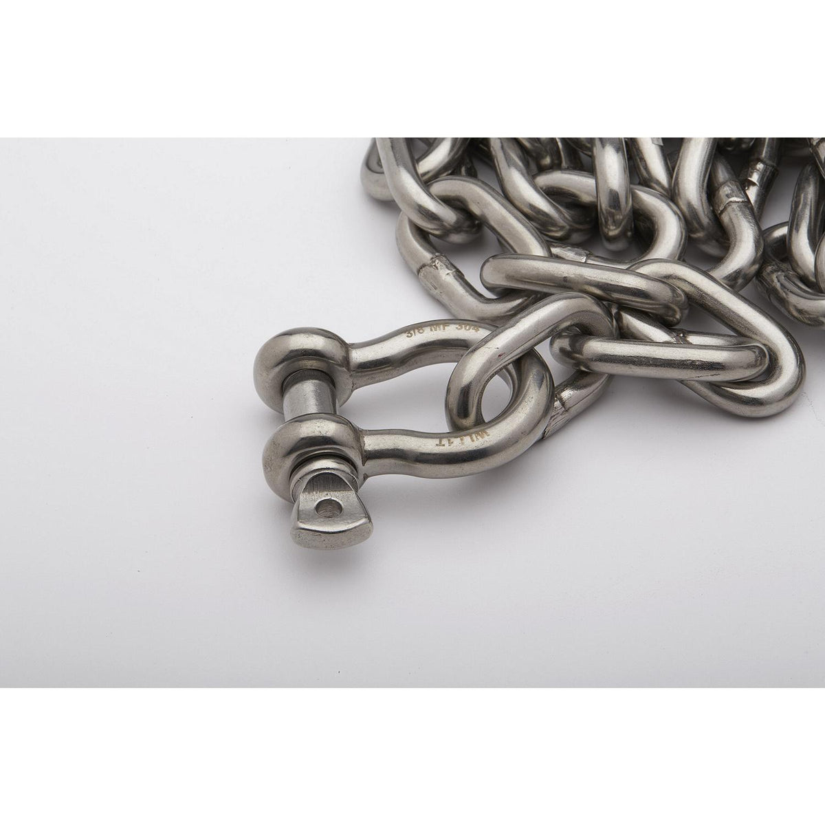 Seachoice 44143 Stainless Steel Anchor Lead Chain, 5/16″ x 5', 3/8″ Shackle