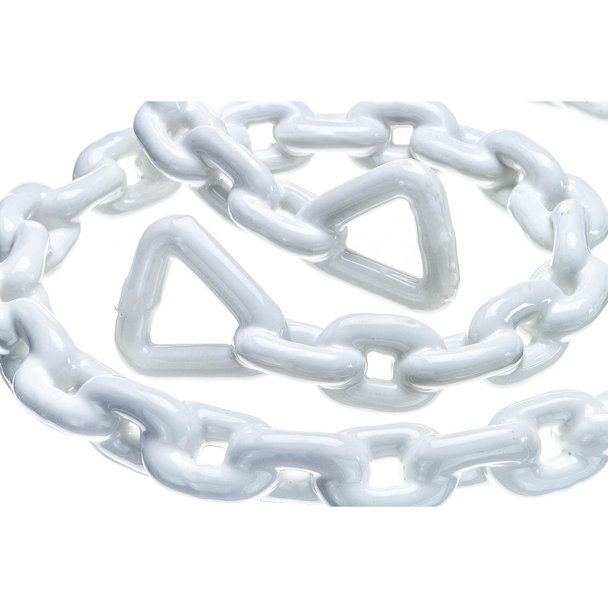 Seachoice White PVC Coated Galvanized Anchor Lead Chain 1/4" x 4'