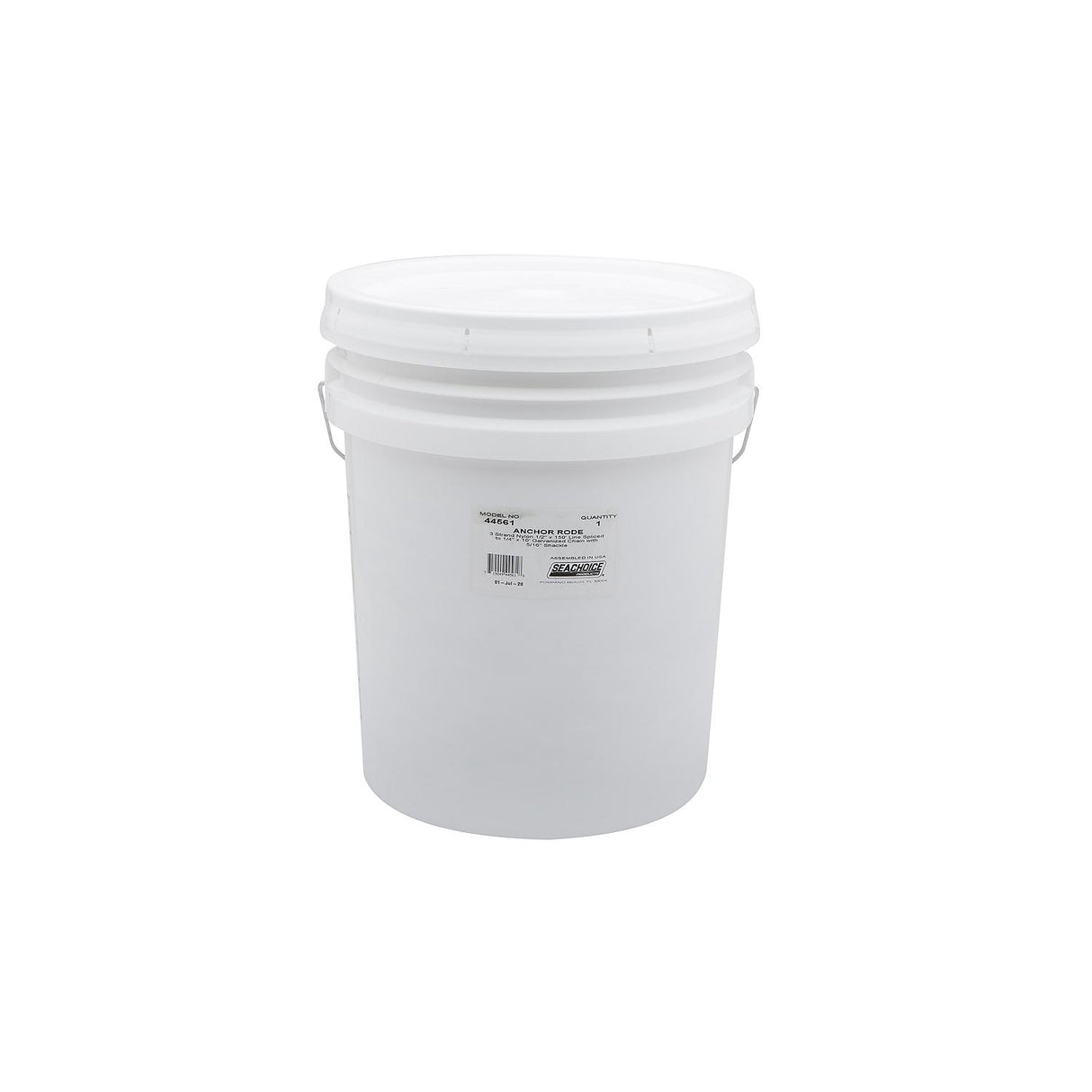 Seachoice 44561 Anchor Rode - 1/2" x 150' 3-Strand Nylon Rope and 1/4" x 10' Chain with 5/16" Shackle