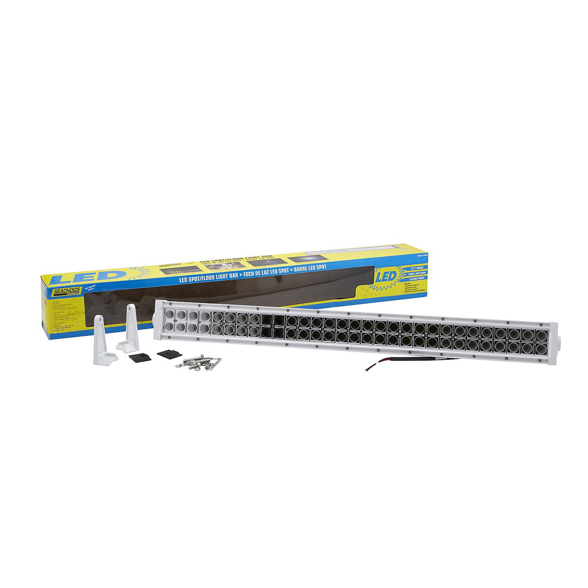 Seachoice 51693 LED Spot/Flood Light Bar, White Housing, 60 LEDs, 33″, 12/24V