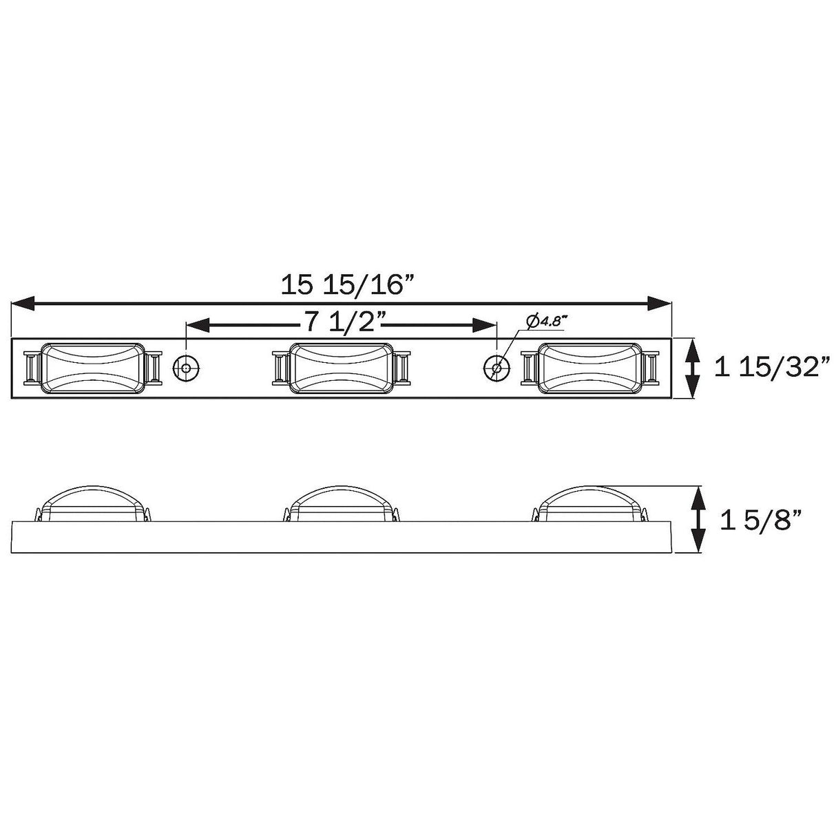LED Sealed Identification Light Bar
