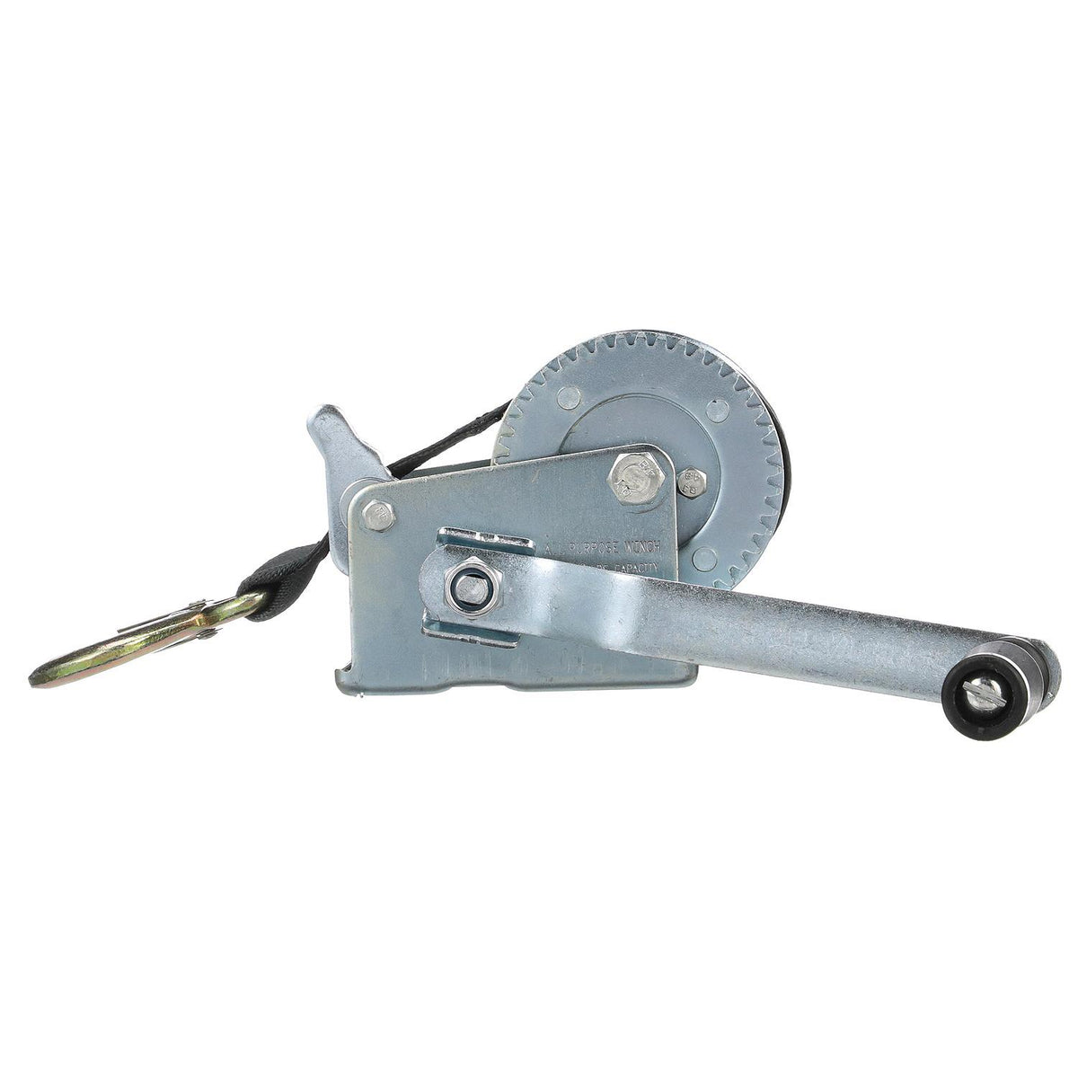 Seachoice 52131 800 Lb. Manual Trailer Winch, 1-Speed, 16-Ft. Strap w/Snap Hook