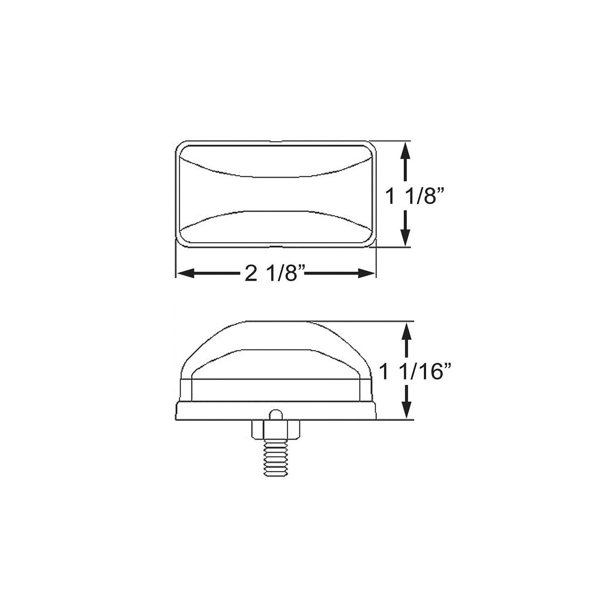 Led Sealed Stud Mount Side Marker/Clearance Light Amber
