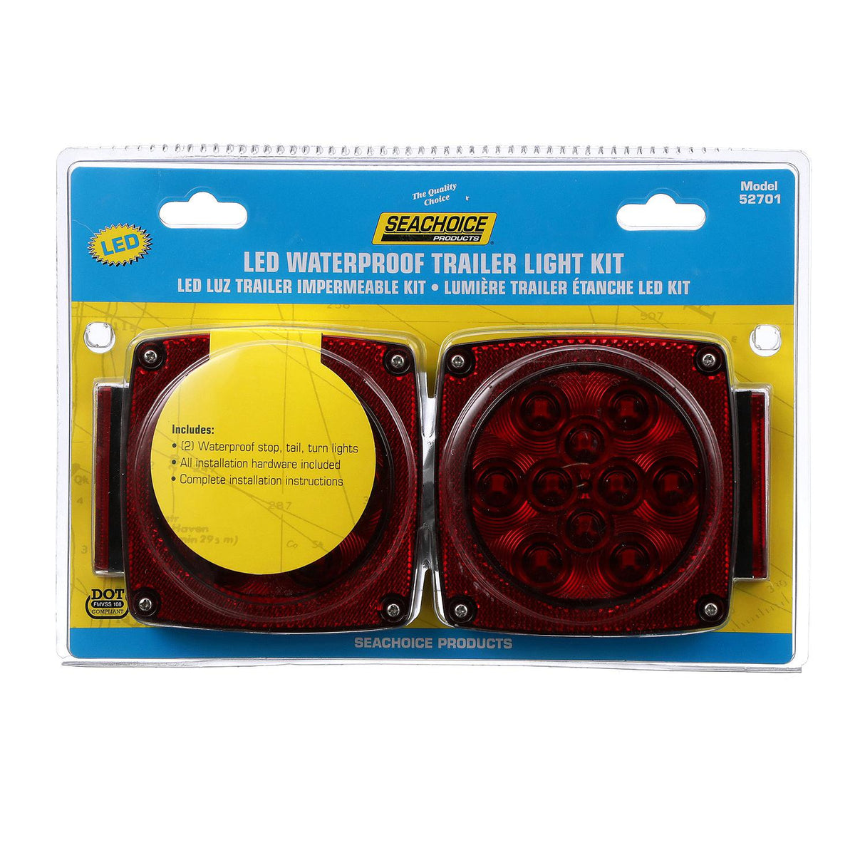 Seachoice 52701 LED Waterproof Trailer Light Kit