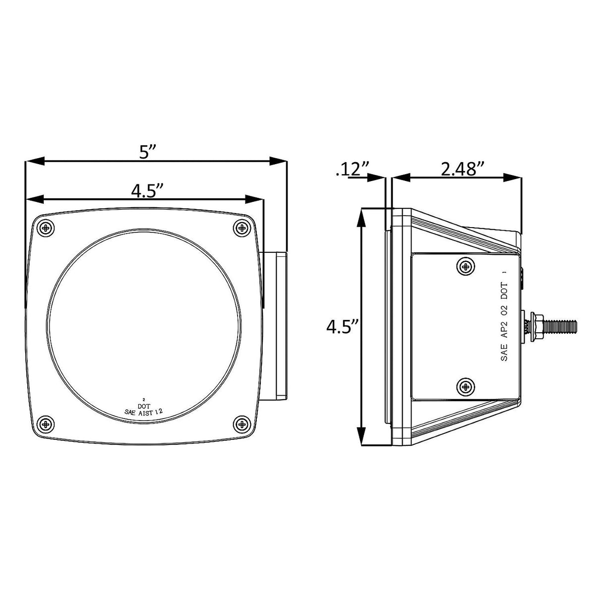 Seachoice 52701 LED Waterproof Trailer Light Kit