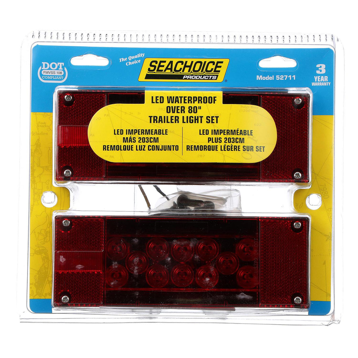 Seachoice 52711 LED Waterproof Over 80″ Trailer Light Kit