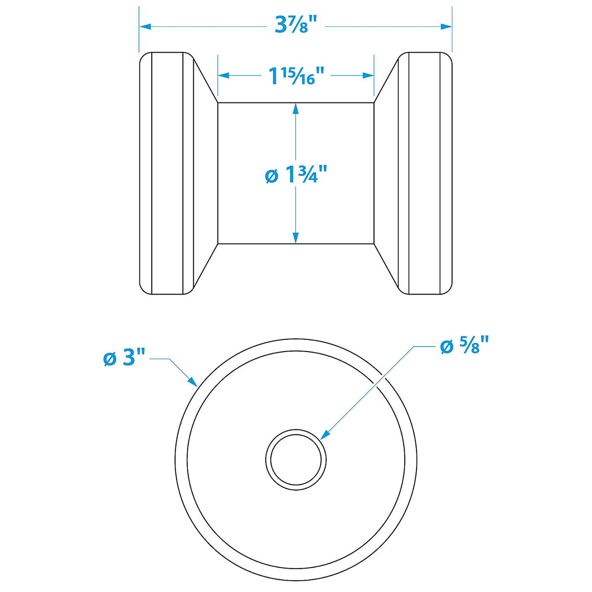 Spool Roller 4-5/8
