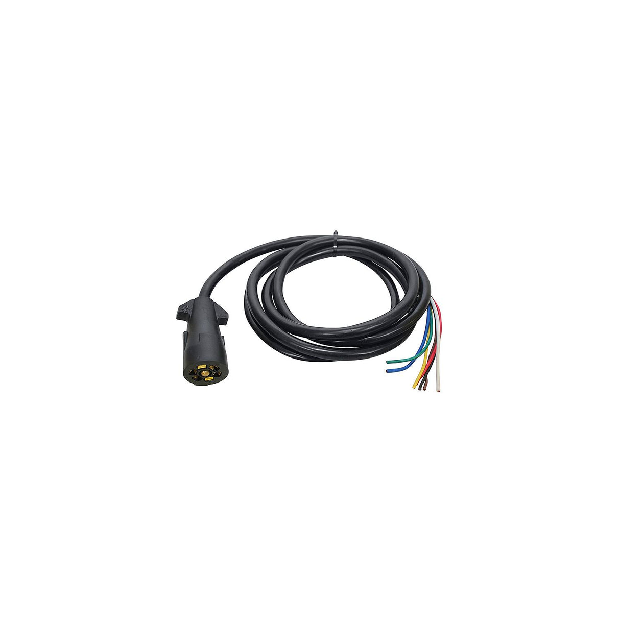 7-Way Trailer Wiring 8' Cable With 7-Way Molded Connector