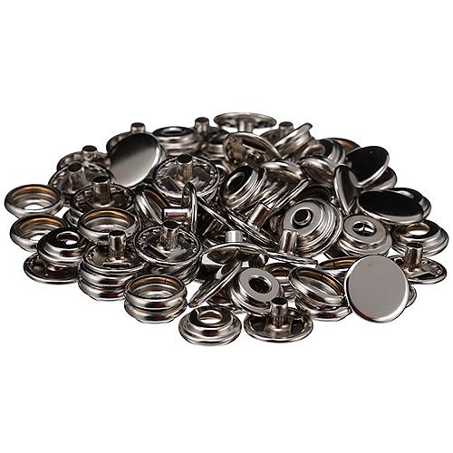 Seachoice Stainless Steel Button Socket With Barrel, 1/4", 40 Sets