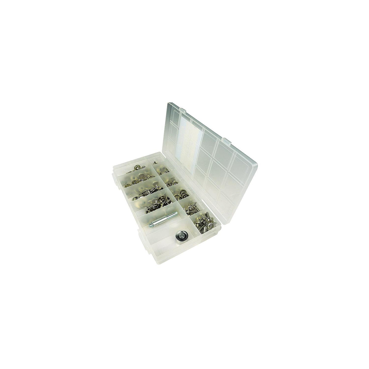 Seachoice 59444 Nickel Plated Brass Canvas Snap Kit With Tool - 144 Piece