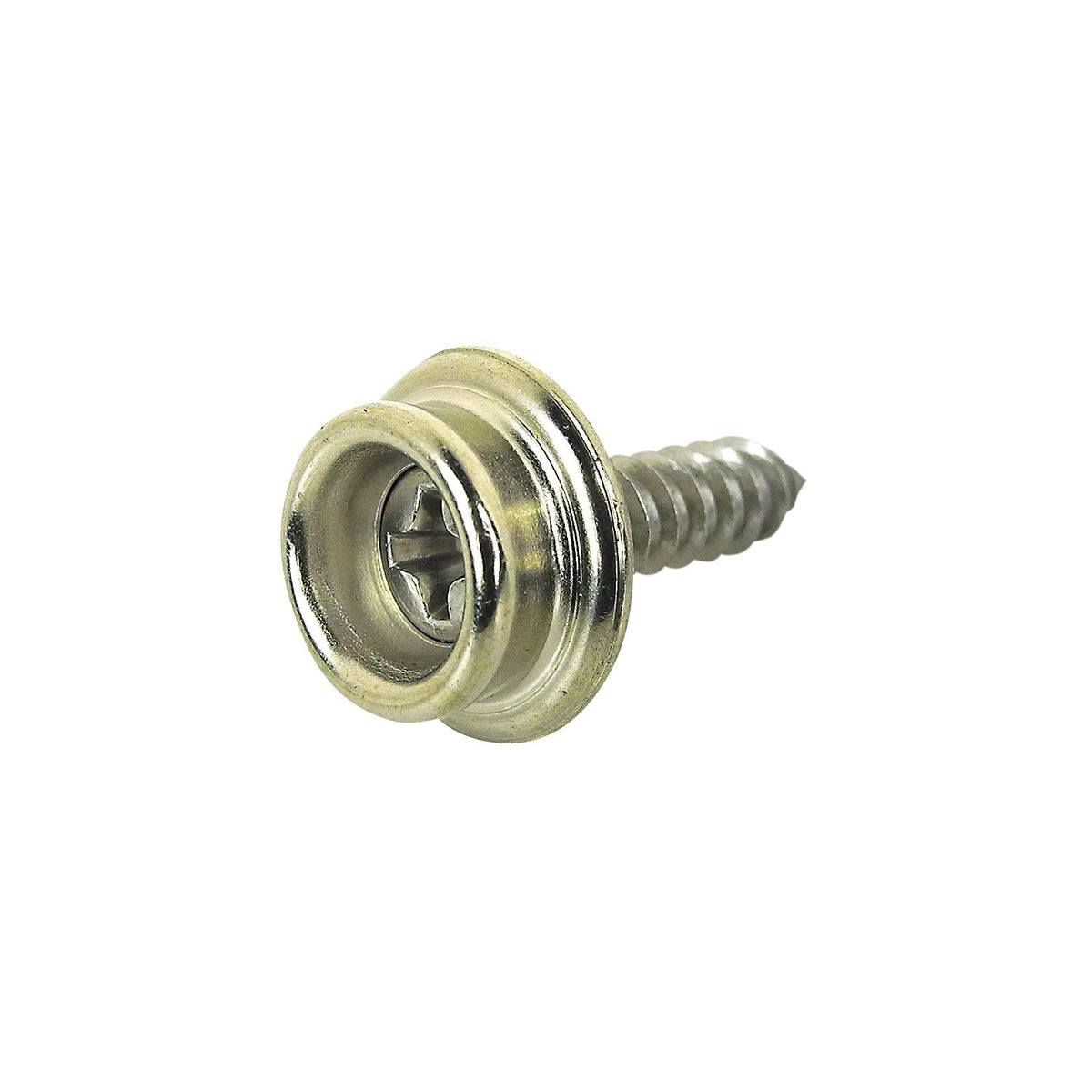 Seachoice Stainless Steel Button Stud With Tapping Screw - #8 x 5/8″, Qty. 6