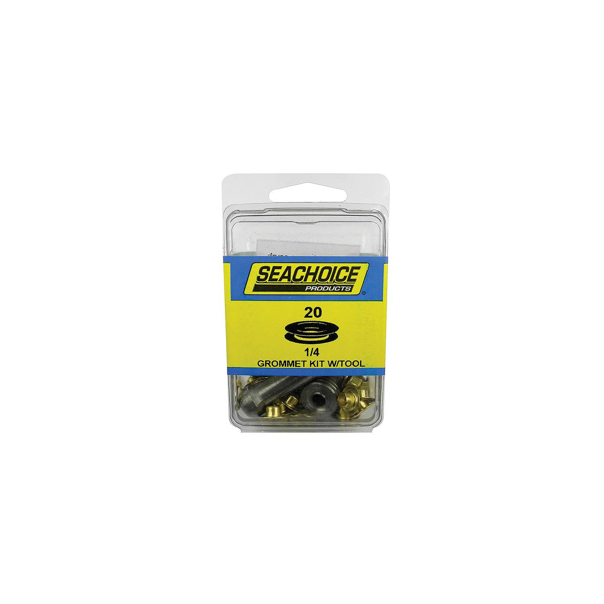 Seachoice 59996 Grommet Kit With Tool<br>20 Sets - 1/4″ Grommets