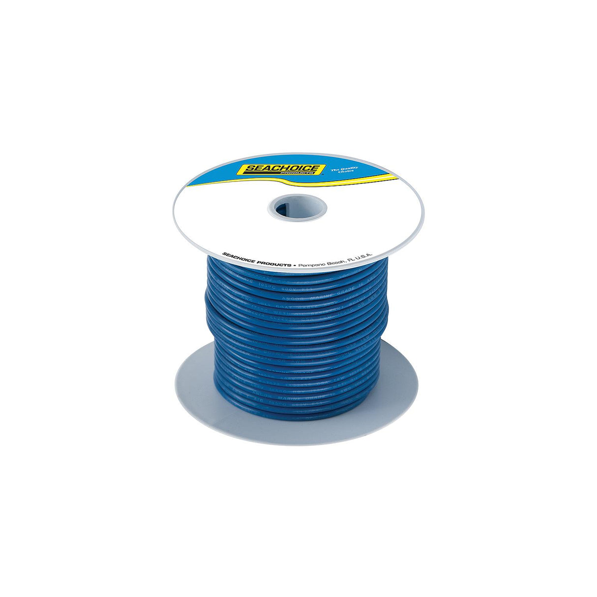 Seachoice 63071 Tinned Copper Marine Wire, 10 AWG, Dark Blue, 100'
