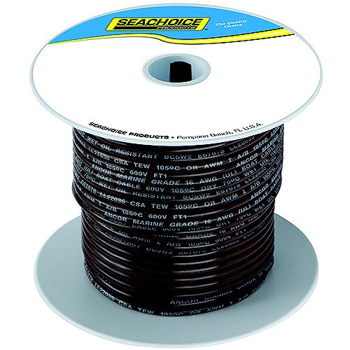 Seachoice 63113 Tinned Copper Marine Wire, 14 AWG, Brown, 100'