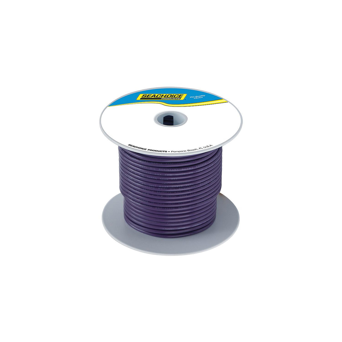 Seachoice 63117 Tinned Copper Marine Wire, 14 AWG, Purple, 100'
