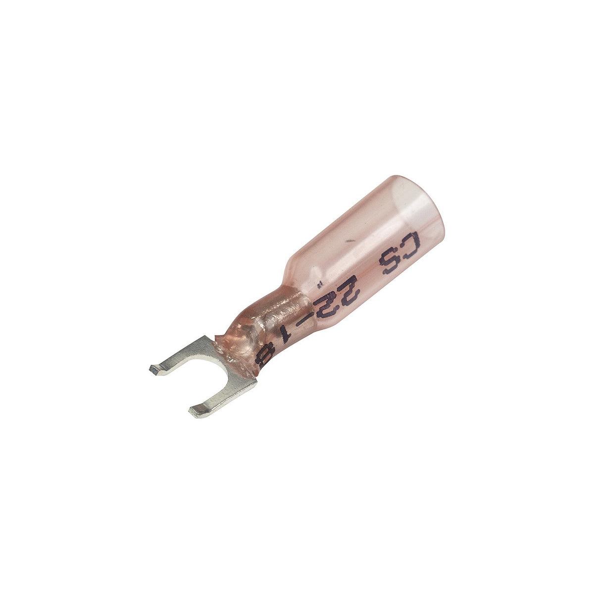 Seachoice 64054 3-To-1 Heat Shrink Spade Terminal - 22-18 Ga., #10 Stud, 25/Bag