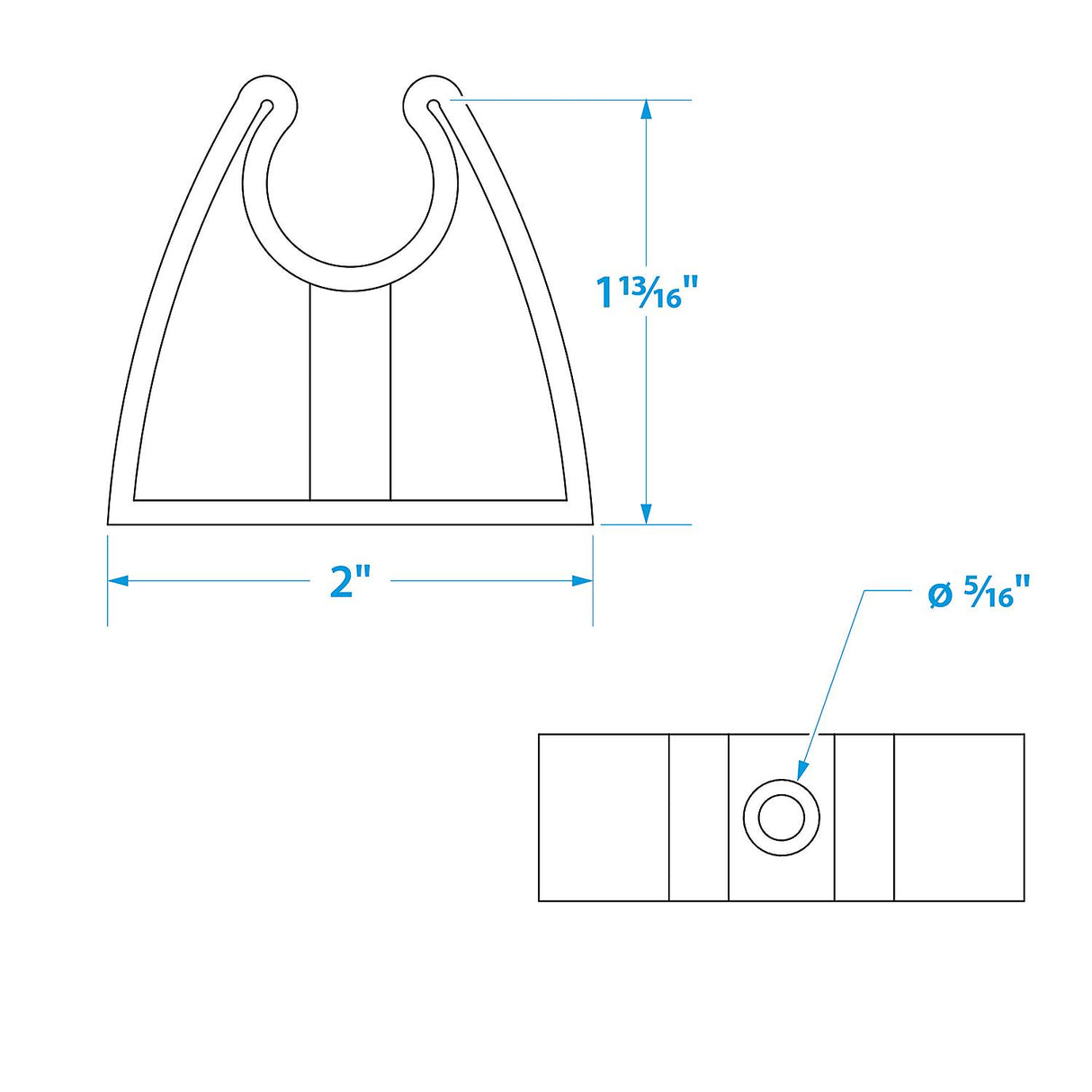 Seachoice 72051 Rubber Storage Clips (2 Per Pack)