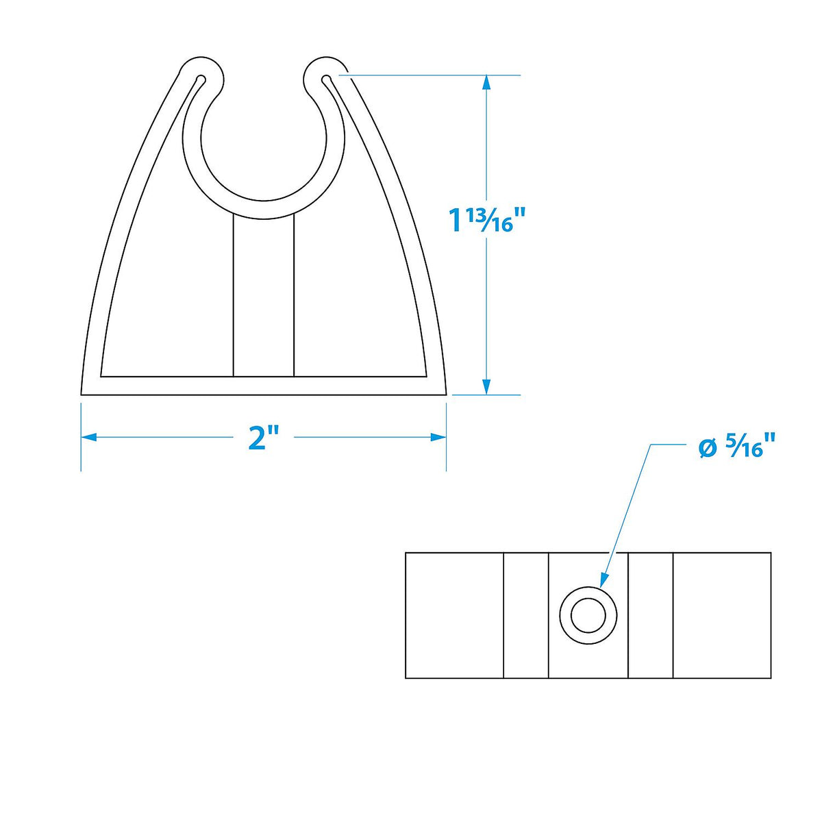 Seachoice 72051 Rubber Storage Clips (2 Per Pack)