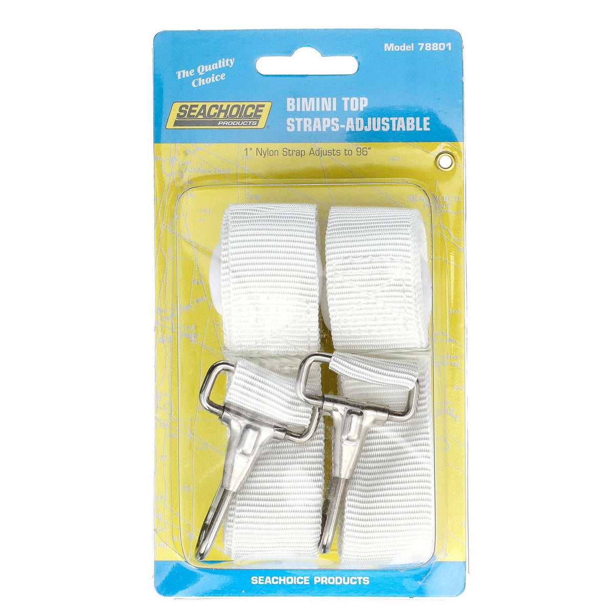 Seachoice Bimini Top Straps Adjustable to 96″ (2 Per Pack)