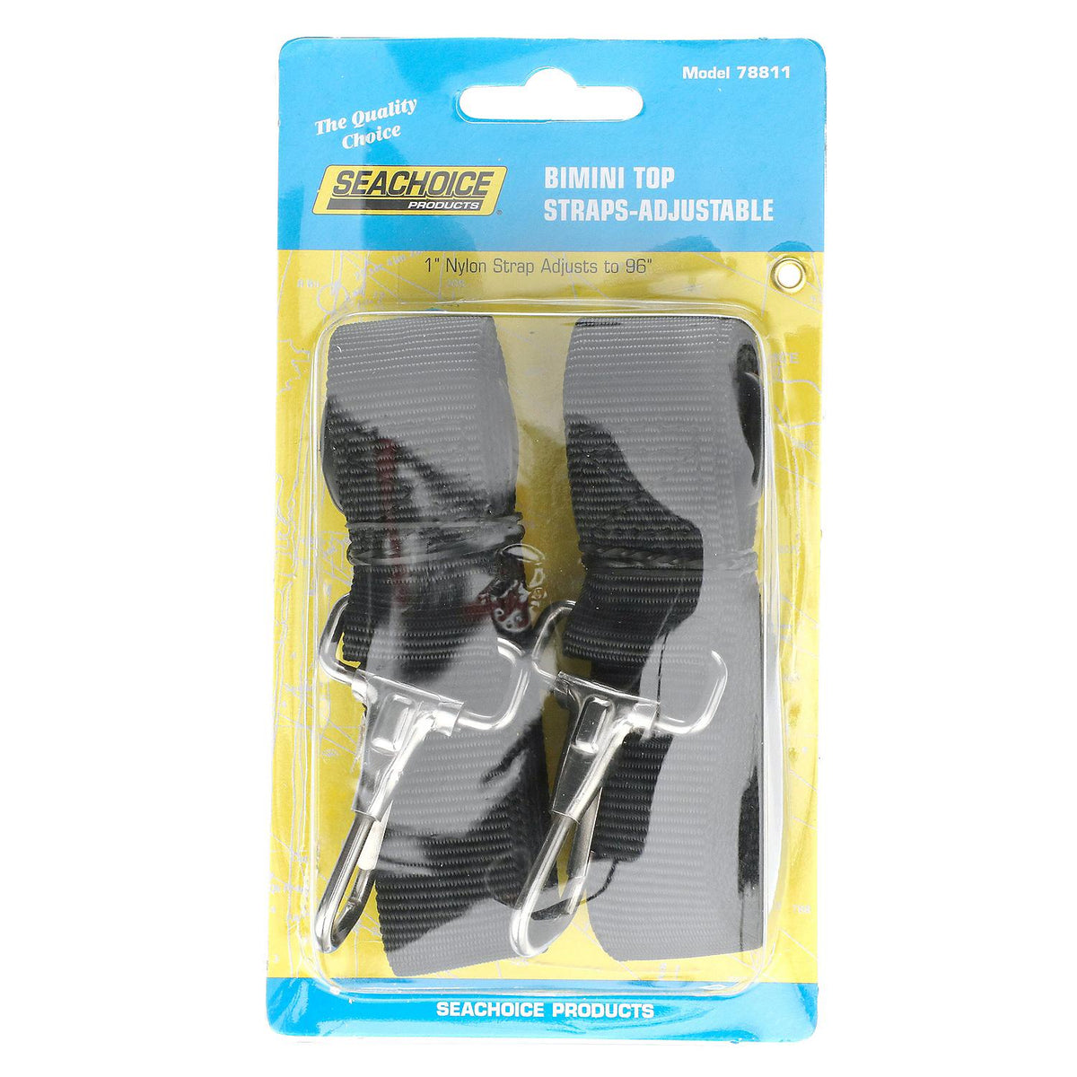 Seachoice Bimini Top Straps Adjustable to 96″ (2 Per Pack)