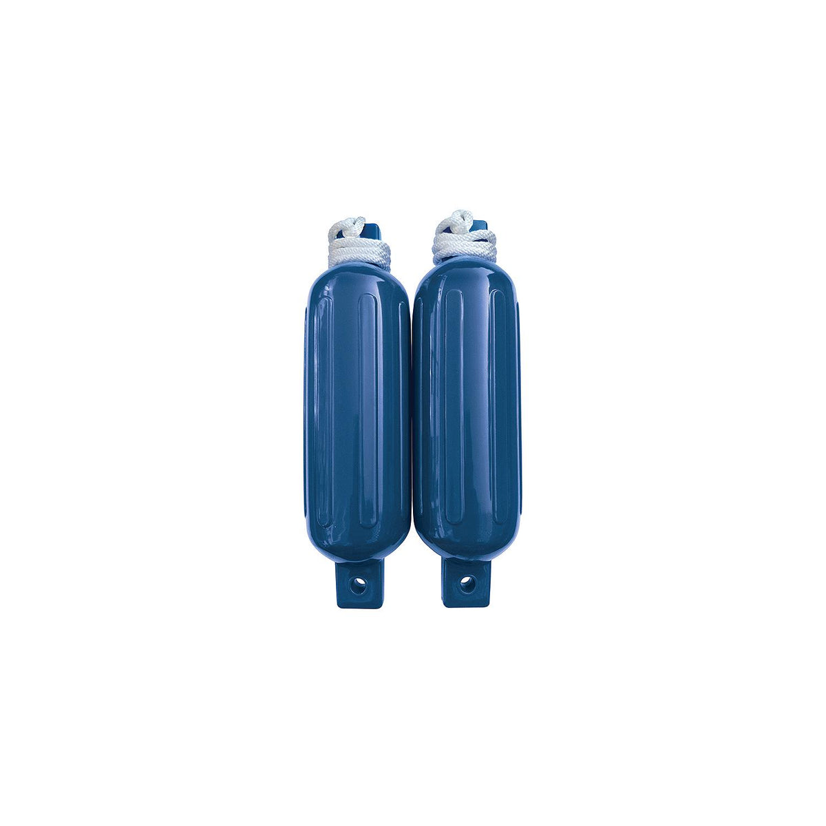 Seachoice 79253 Twin Eye Ribbed Fender Kit (Includes 2 5.5″ x 20″ Blue Fenders and 2 Matching 3/8 x 5' Fender Lines)