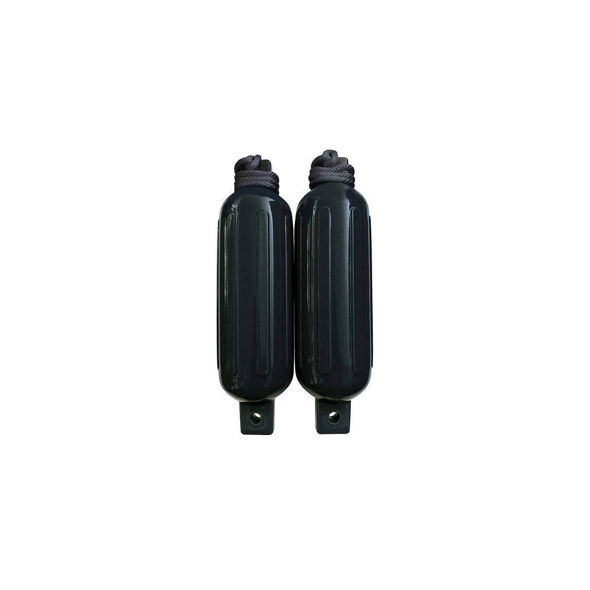 Seachoice 79281 Twin Eye Ribbed Fender Kit (Includes 2 6.5" x 23" Black Fenders and 2 Matching 3/8 x 5' Fender Lines)