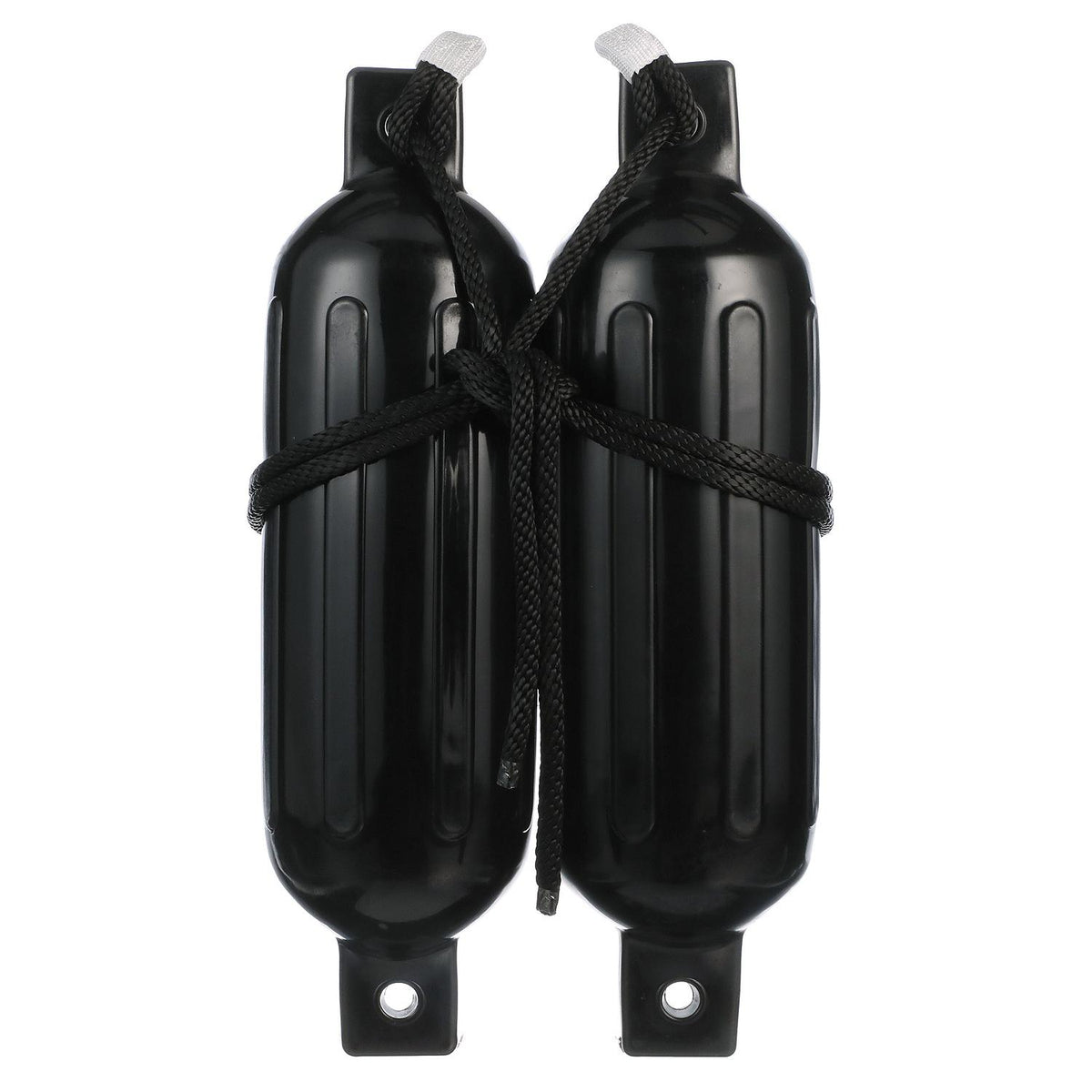 Seachoice 79261 Twin Eye Ribbed Fender Kit (Includes 2 5.5″ x 20″ Black Fenders and 2 Matching 3/8 x 5' Fender Lines)