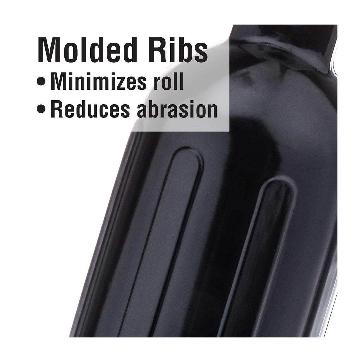 Seachoice 79281 Twin Eye Ribbed Fender Kit (Includes 2 6.5" x 23" Black Fenders and 2 Matching 3/8 x 5' Fender Lines)