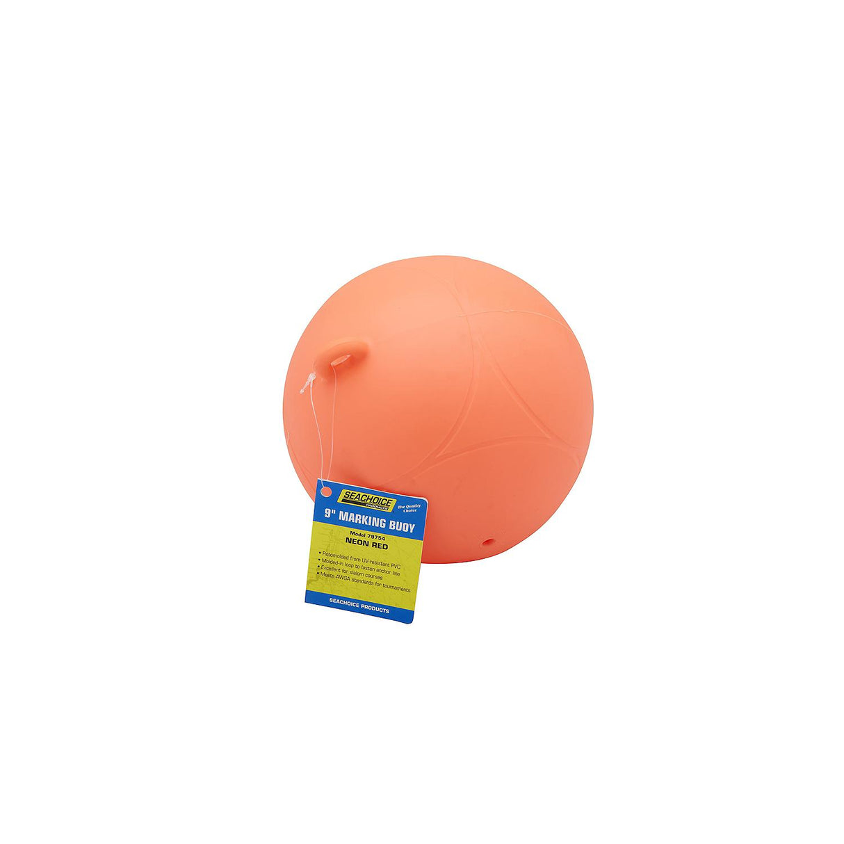 Seachoice 79754 Slalom/Marking Buoy - Neon Red, 9" Dia.