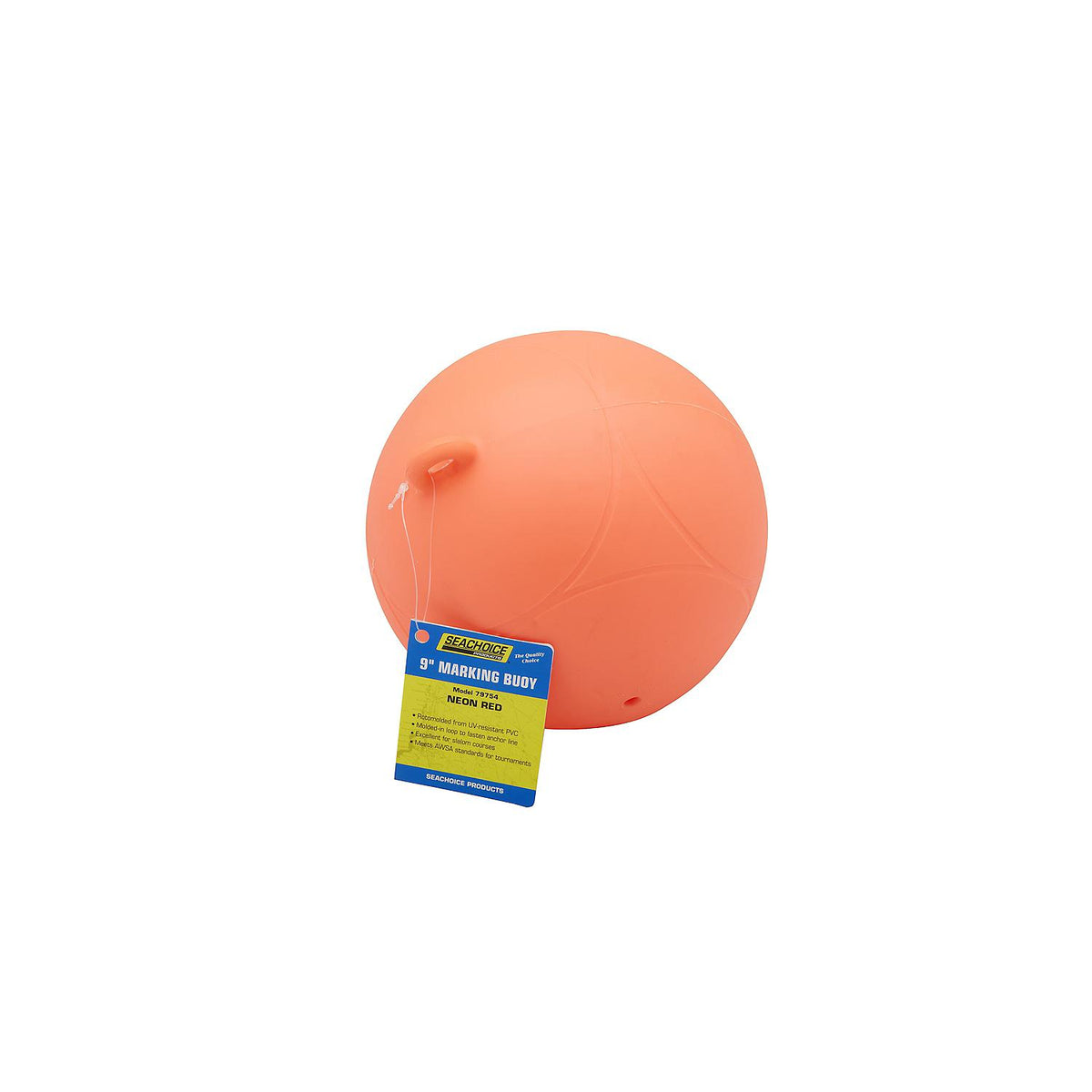 Seachoice 79754 Slalom/Marking Buoy - Neon Red, 9″ Dia.