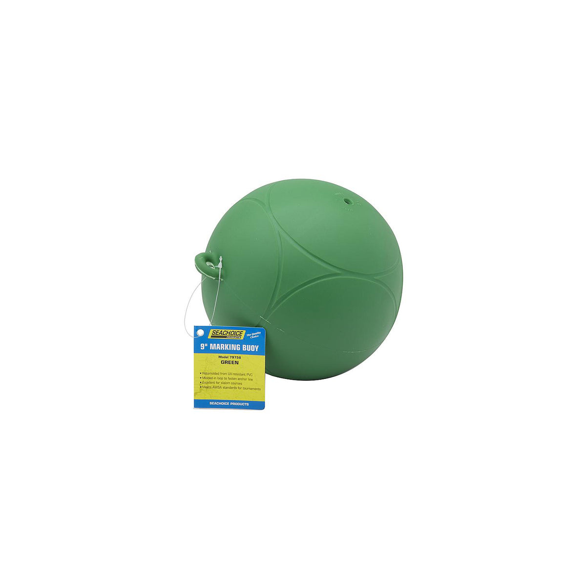Seachoice 79758 Slalom/Marking Buoy - Green, 9″ Dia.