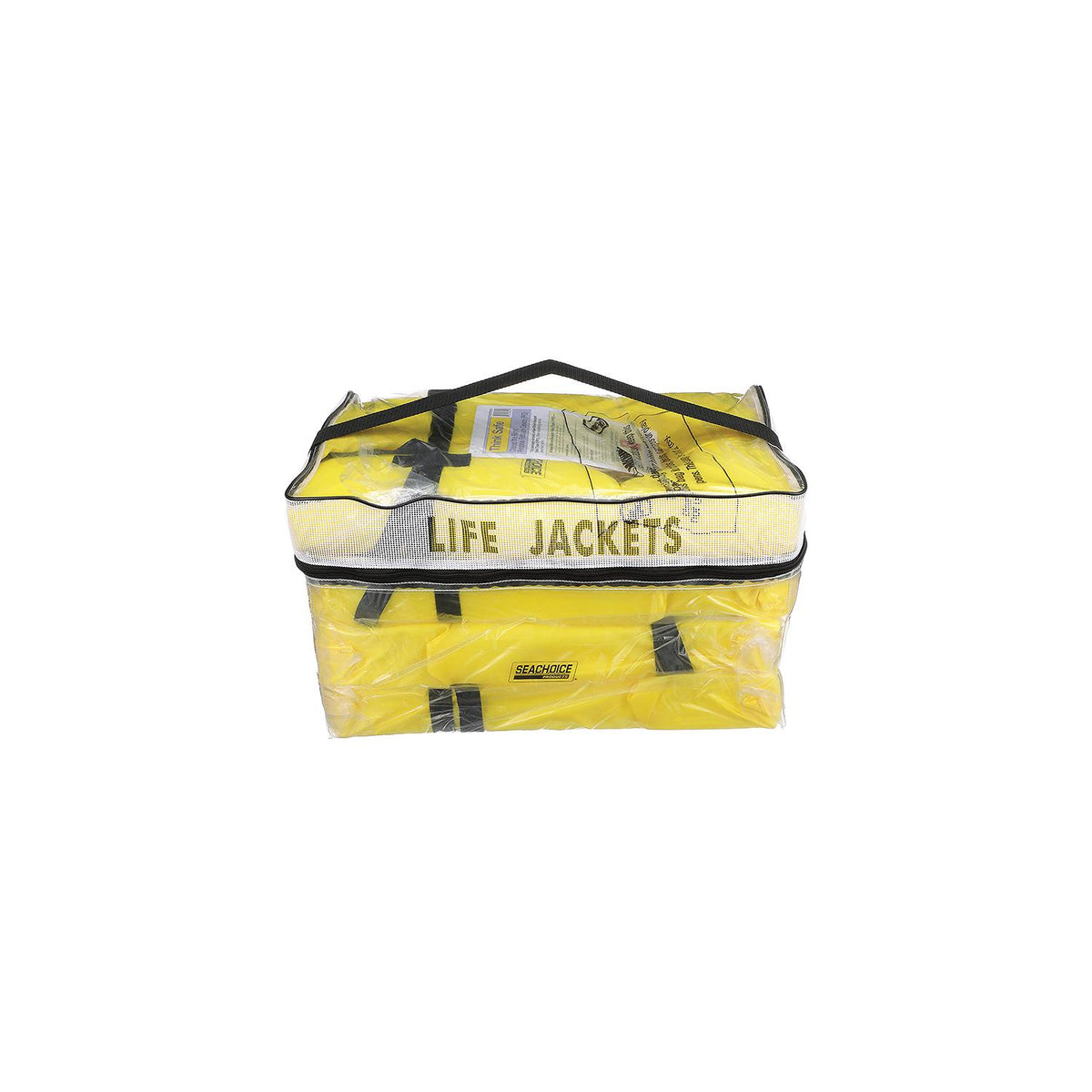 Seachoice 86010 Adult Universal Type II USCGA Life Vests w/Bag, Yellow, 4-Pack