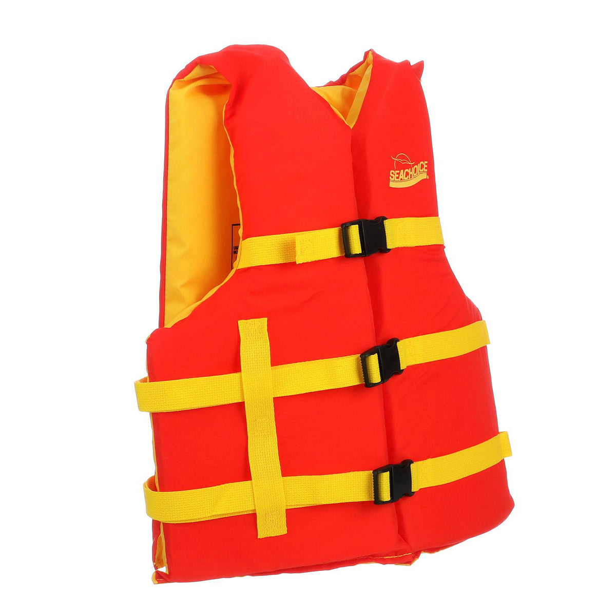 Seachoice 86230 Deluxe General Purpose Life VestOrange/Yellow, Adult Universal