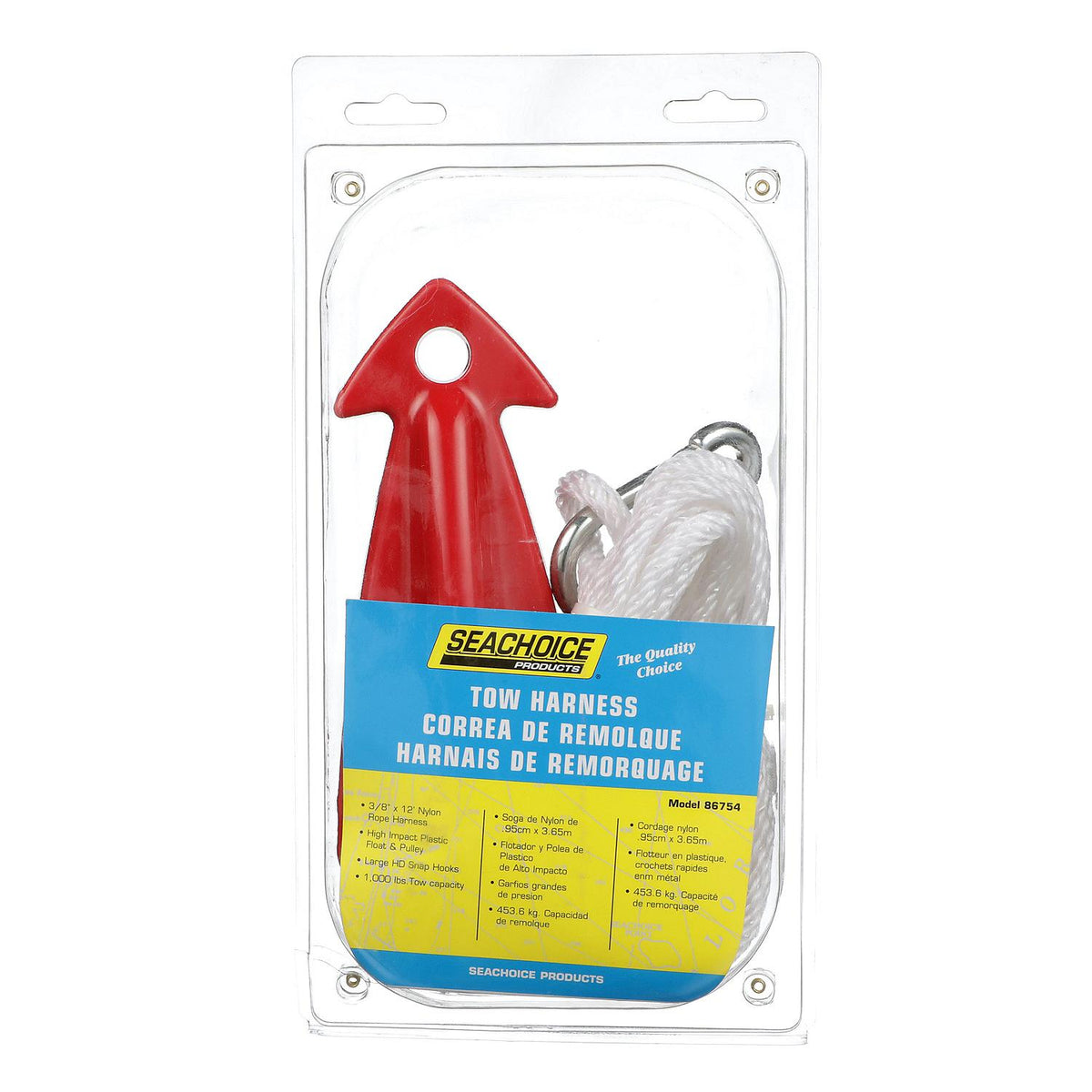 Seachoice 86754 Rope Tow Harness, 3/8″ x 12'